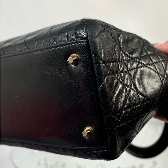 Lady Dior Lambskin Cannage Excellent Used Cond. with Dust Bag & Cert‎ Of Auth - Picture 8 of 14